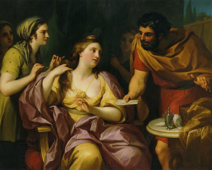 Anton Raphael Mengs Semiramis Receives News of the Babylonian Revolt by Anton Raphael Mengs. Now in the Neues Schloss, Bayreuth China oil painting art